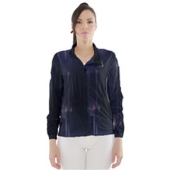 Abstract Dark Stylish Background Wind Breaker (Women)