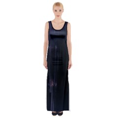 Abstract Dark Stylish Background Maxi Thigh Split Dress