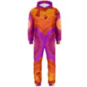 Mandala Orange Pink Bright Hooded Jumpsuit (Men)  View1