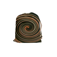 Strudel Spiral Eddy Background Drawstring Pouches (medium)  by Nexatart