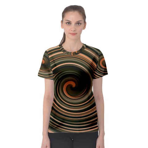 Strudel Spiral Eddy Background Women s Sport Mesh Tee by Nexatart