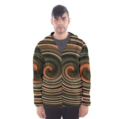 Strudel Spiral Eddy Background Hooded Wind Breaker (men) by Nexatart