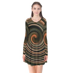 Strudel Spiral Eddy Background Flare Dress by Nexatart