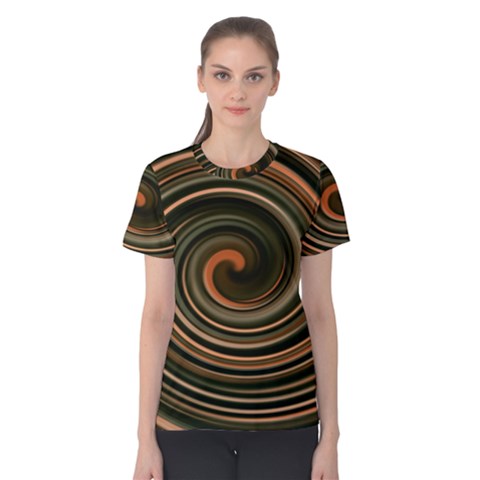 Strudel Spiral Eddy Background Women s Cotton Tee by Nexatart