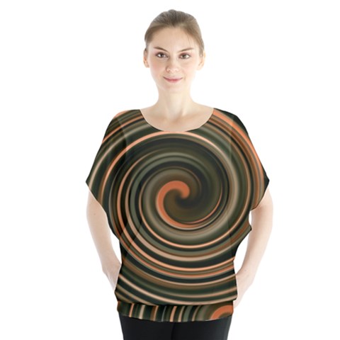 Strudel Spiral Eddy Background Blouse by Nexatart