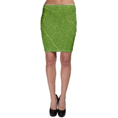 Green Leaf Line Bodycon Skirt by Mariart