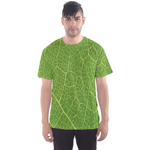 Green Leaf Line Men s Sport Mesh Tee by Mariart