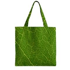 Green Leaf Line Zipper Grocery Tote Bag by Mariart