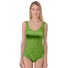 Green Leaf Line Princess Tank Leotard  by Mariart