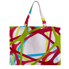 Nets Network Green Red Blue Line Zipper Mini Tote Bag by Mariart