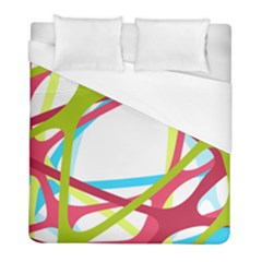 Nets Network Green Red Blue Line Duvet Cover (full/ Double Size) by Mariart