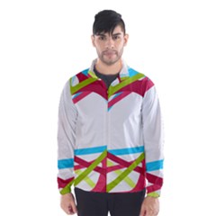 Nets Network Green Red Blue Line Wind Breaker (men) by Mariart