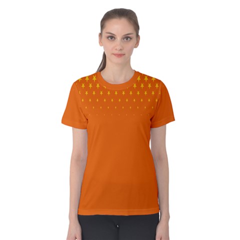 Orange Star Space Women s Cotton Tee by Mariart