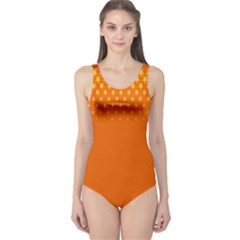 Orange Star Space One Piece Swimsuit by Mariart