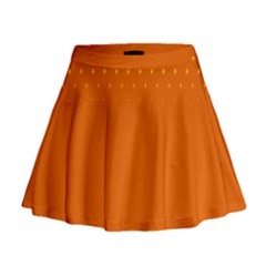 Orange Star Space Mini Flare Skirt by Mariart