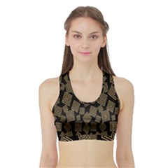 Magic Sleight Plaid Sports Bra With Border by Mariart