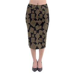 Magic Sleight Plaid Midi Pencil Skirt by Mariart