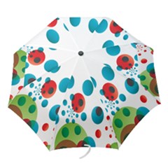 Polka Dot Circle Red Blue Green Folding Umbrellas by Mariart