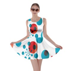 Polka Dot Circle Red Blue Green Skater Dress by Mariart