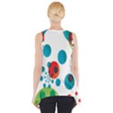 Polka Dot Circle Red Blue Green Side Drop Tank Tunic View2