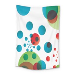 Polka Dot Circle Red Blue Green Small Tapestry by Mariart