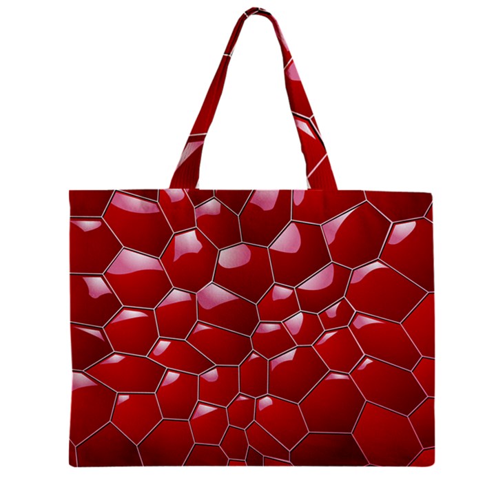 Plaid Iron Red Line Light Zipper Mini Tote Bag