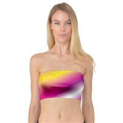 Rainbow Space Red Pink Purple Blue Yellow White Star Bandeau Top by Mariart