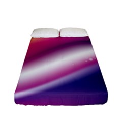 Rainbow Space Red Pink Purple Blue Yellow White Star Fitted Sheet (full/ Double Size) by Mariart