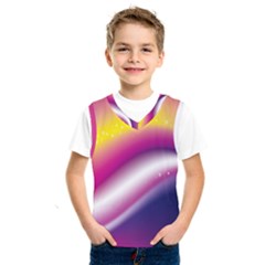 Rainbow Space Red Pink Purple Blue Yellow White Star Kids  Sportswear by Mariart