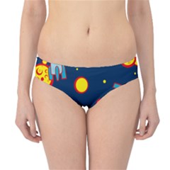 Rocket Ufo Moon Star Space Planet Blue Circle Hipster Bikini Bottoms by Mariart