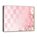 Sakura Flower Floral Pink Star Plaid Wave Chevron Canvas 14  x 11  View1