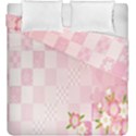 Sakura Flower Floral Pink Star Plaid Wave Chevron Duvet Cover Double Side (King Size) View1