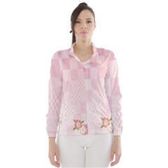 Sakura Flower Floral Pink Star Plaid Wave Chevron Wind Breaker (women) by Mariart