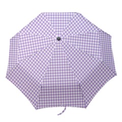 Plaid Purple White Line Folding Umbrellas by Mariart