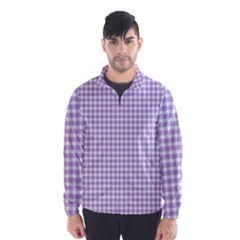 Plaid Purple White Line Wind Breaker (men) by Mariart