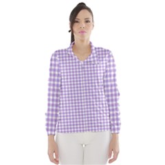 Plaid Purple White Line Wind Breaker (women) by Mariart