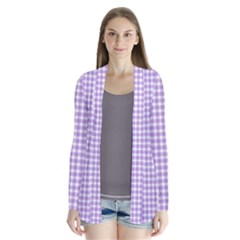 Plaid Purple White Line Cardigans by Mariart