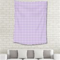 Plaid Purple White Line Medium Tapestry View2