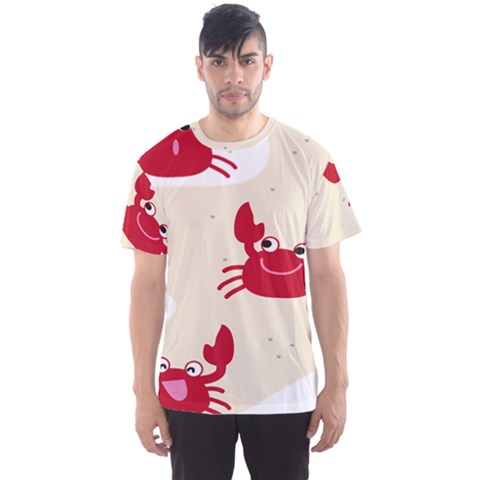 Sand Animals Red Crab Men s Sport Mesh Tee by Mariart