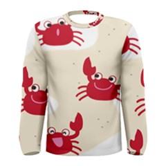 Sand Animals Red Crab Men s Long Sleeve Tee by Mariart