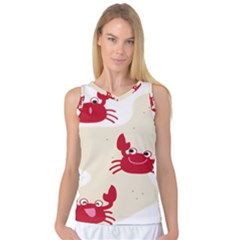 Sand Animals Red Crab Women s Basketball Tank Top by Mariart