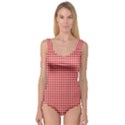 Plaid Red White Line Princess Tank Leotard  View1