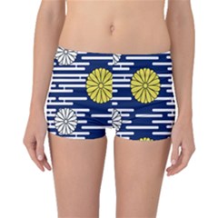 Sunflower Line Blue Yellpw Boyleg Bikini Bottoms by Mariart