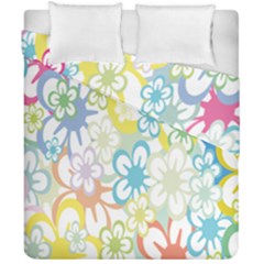 Star Flower Rainbow Sunflower Sakura Duvet Cover Double Side (california King Size) by Mariart