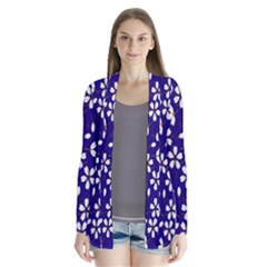 Star Flower Blue White Cardigans by Mariart