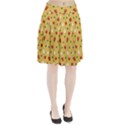 Tulip Sunflower Sakura Flower Floral Red White Leaf Green Pleated Skirt View1