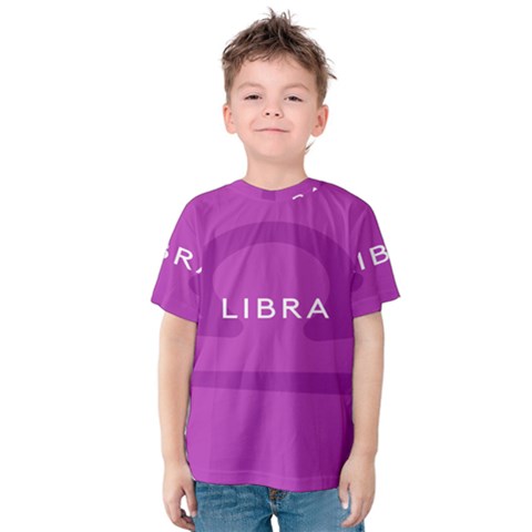 Zodizc Libra Purple Kids  Cotton Tee by Mariart