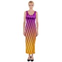 Triangle Plaid Chevron Wave Pink Purple Yellow Rainbow Fitted Maxi Dress View1