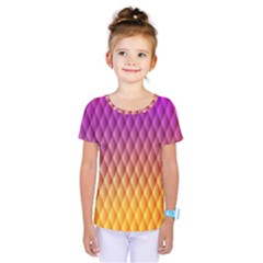 Triangle Plaid Chevron Wave Pink Purple Yellow Rainbow Kids  One Piece Tee