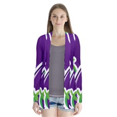 Vegetable Eggplant Purple Green Cardigans